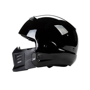 NANROBOT scooter helmet, black safety accessory with adjustable straps, designed for rider protection and style.