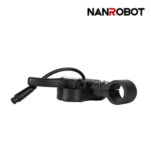 NANROBOT electric scooter display and throttle, old version, showing controls and digital interface for scooter parts.