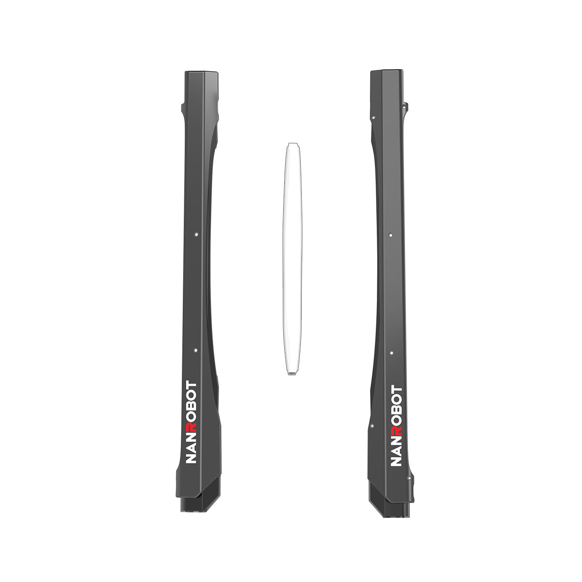 Black N6 Stem plastic scooter part with NANROBOT logo, designed for N6 electric scooter assembly.