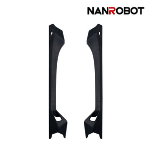 NANROBOT N6 vehicle battery compartment side plastic part, close-up view showing detailed black plastic construction.