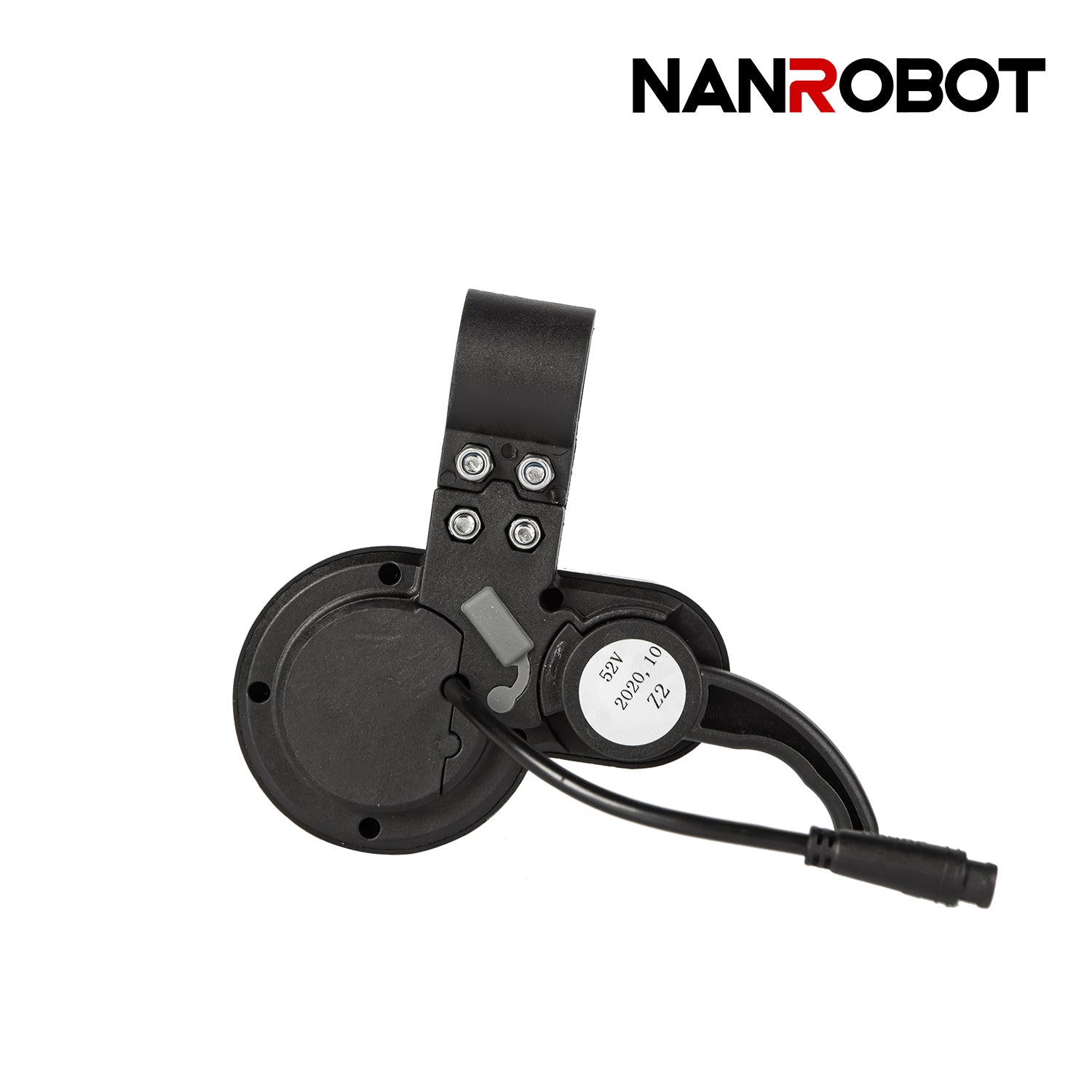 NANROBOT electric scooter display and throttle assembly for old version, showing controls and digital interface on scooter parts