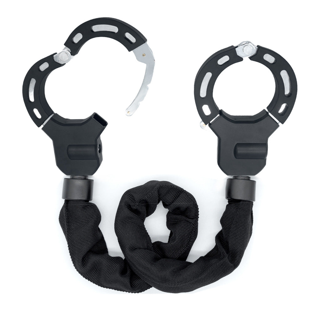 NANROBOT electric scooter chain lock with durable metal chain and lock mechanism for secure scooter locking.
